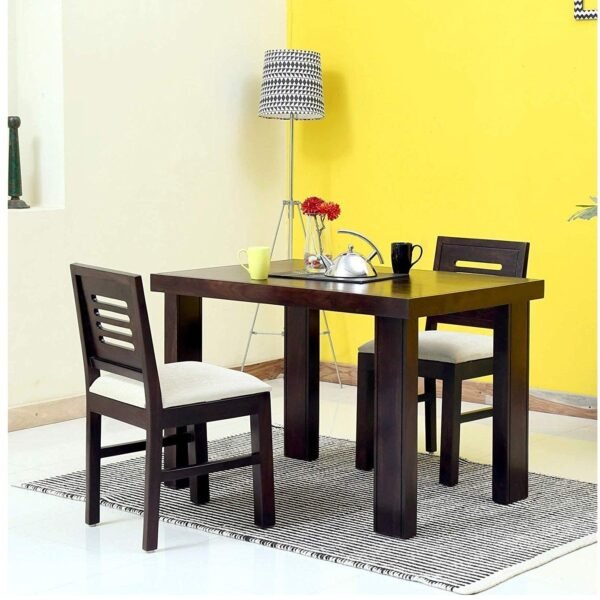 Furnisquare Sheesham Wood 2 Seater Dining Table Set with Chairs