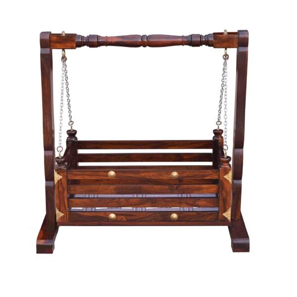 Furnisquare Sheesham Wooden Cradle / Palana