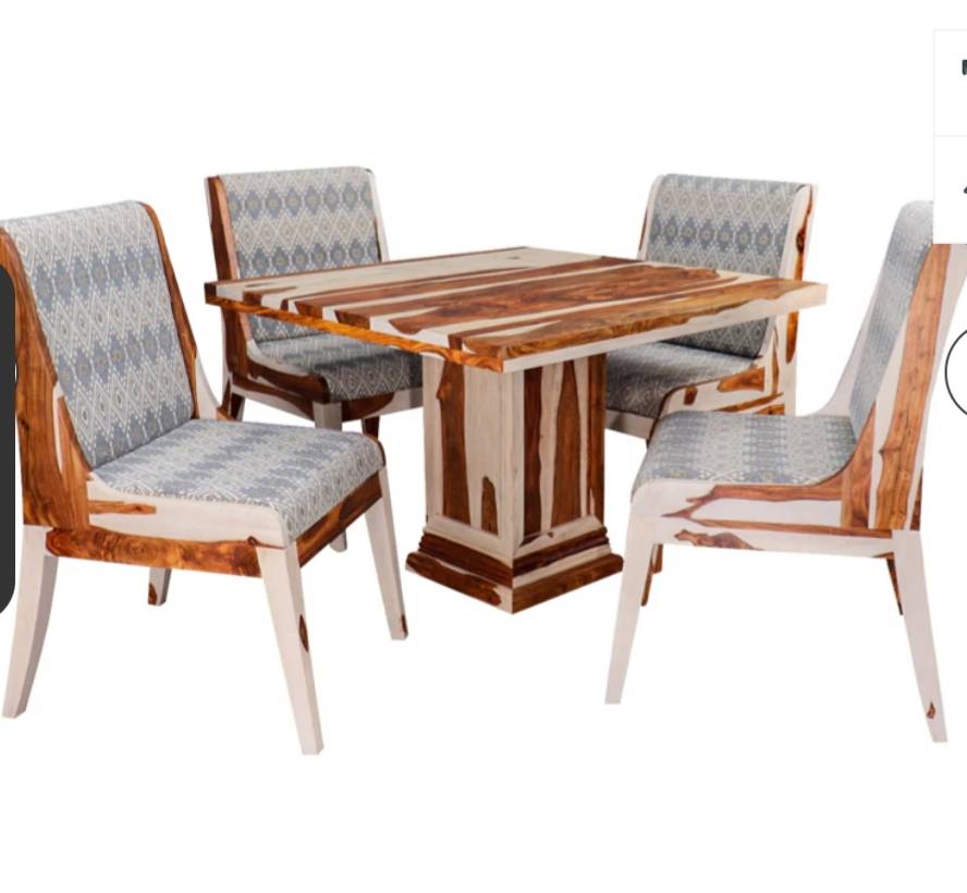 Furnisquare Sheesham Dining Set With 4 Chair For Dining Room