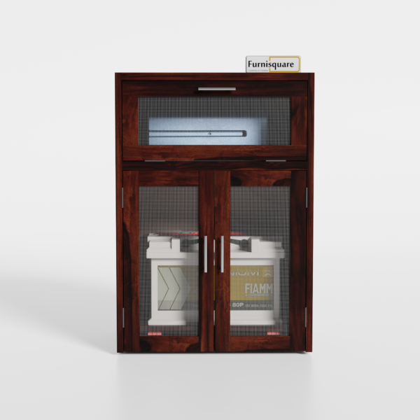 Solid Sheesham Wood Inverter Battery Cabinet