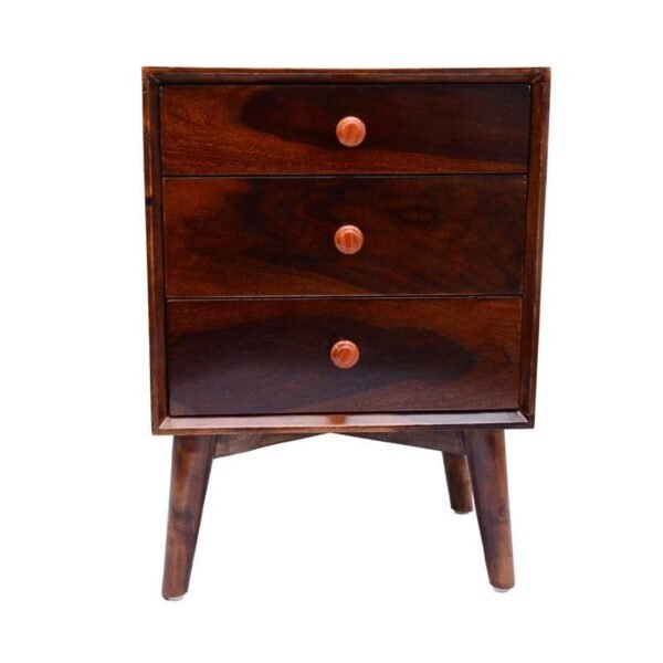 Solid Sheesham Wood Bedside Table for Bedroom